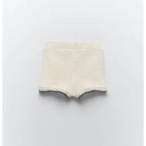 WHITE ZARA CROCHET SHORTS BEIGE *NEVER WORN*